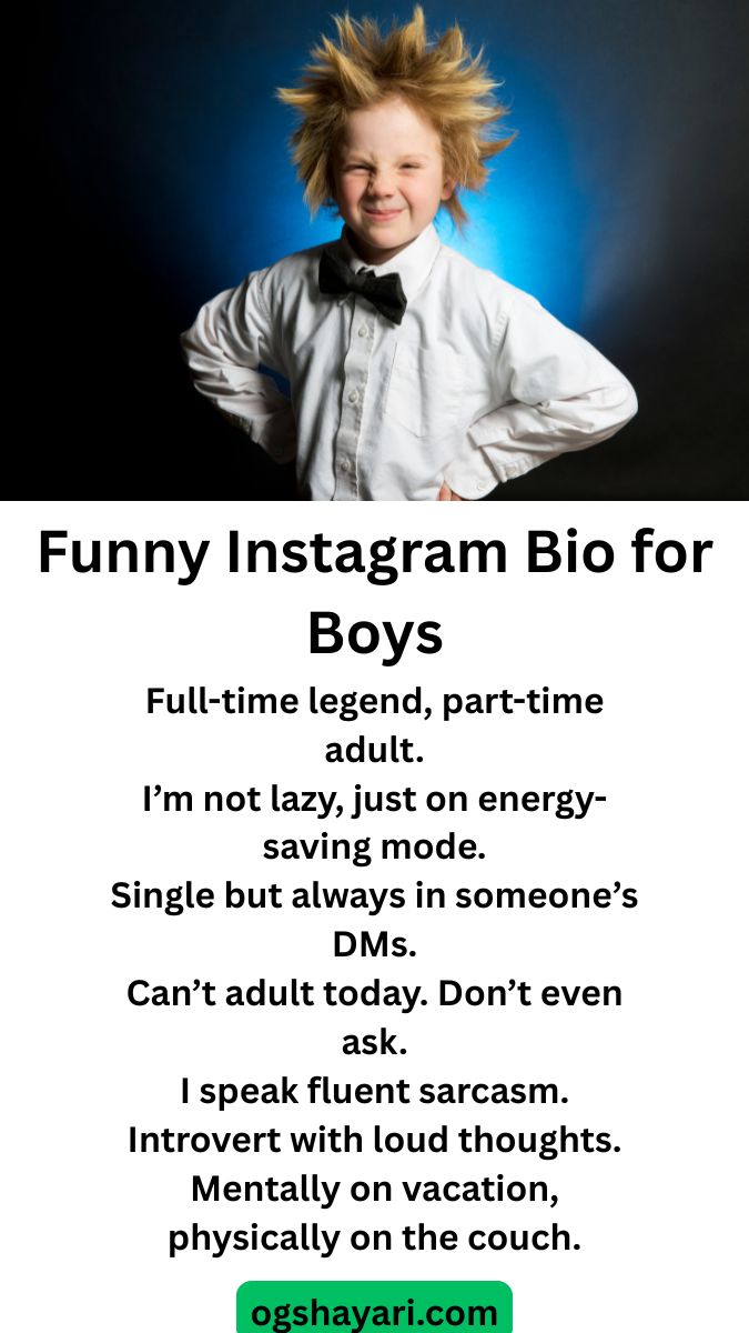instagram bio for boys