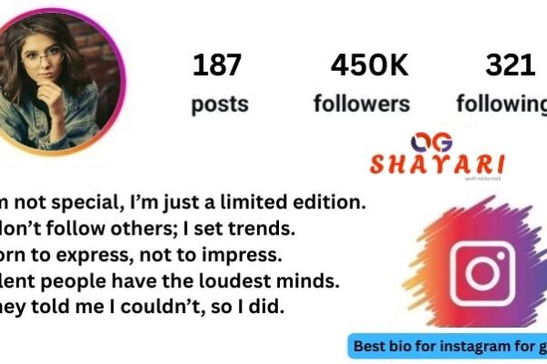best bio for instagram for girls